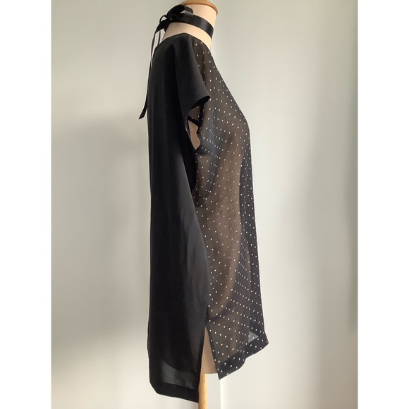 Closing sale❣️Black and White Dot Blouse - Picture 3 of 5